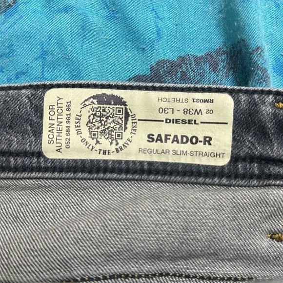 EUC Diesel Men’s Safado Gray Slim Straight Jeans